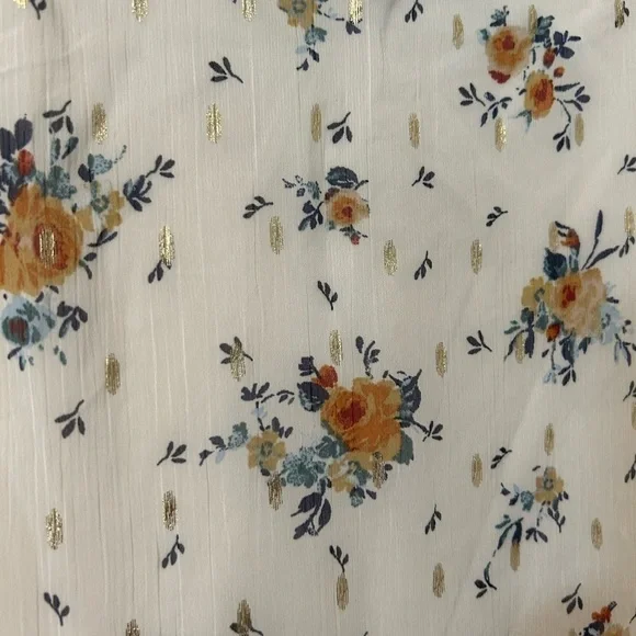 NWT Sara Michelle Floral Chiffon Fully Lined Top - Picture 4 of 8